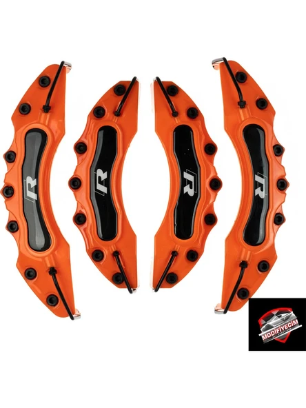 VW GOLF 7.5 UYUMLU TURUNCU R LOGOLU KALİPER KAPAĞI ürün görseli