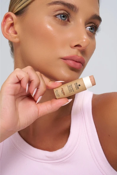 Kuatra Amber Crystal – Doğal Bakır Işıltı Highlighter Stick | Nemlendirici & Antioksidan | Plastiksiz Ambalaj - 9