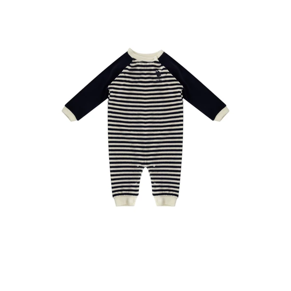 Şerit Detay Çıtçıt Yaka Bebek Tulum ürün görseli 1