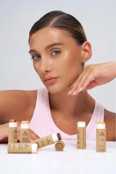 Kuatra Botanical Porcelain Natural-Mineral Stick Concealer & BB | SPF 50+ PA++++ | Çok Amaçlı Nemlendirici, Leke Karşıtı, Vitamin C, Renkli Bakım - 8