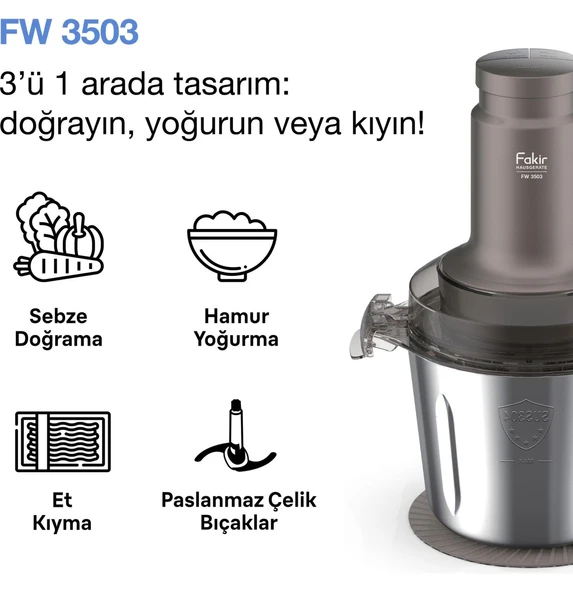 Fakir FW3503 3'ü 1 Arada Doğrayıcı - 6