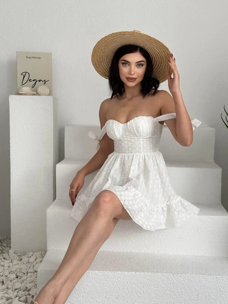 Monika Omuz Bağlamalı Elbise - Resim 5