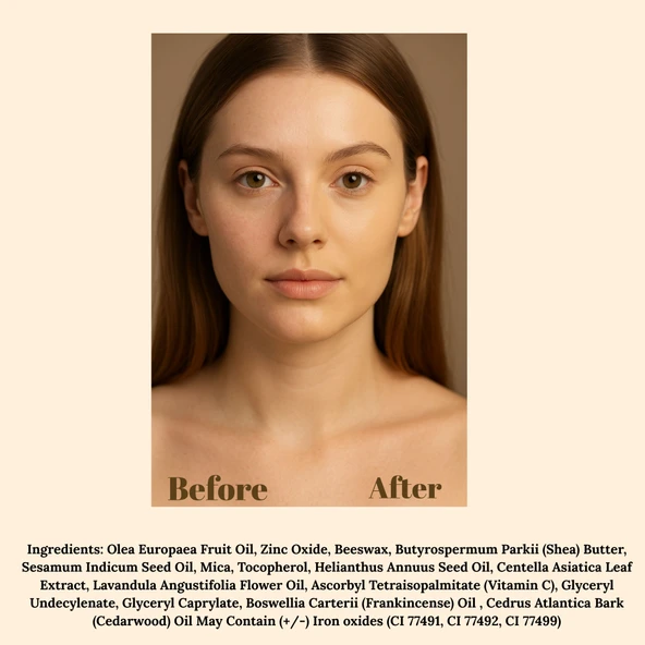 Kuatra Botanical Porcelain Natural-Mineral Stick Concealer & BB | SPF 50+ PA++++ | Çok Amaçlı Nemlendirici, Leke Karşıtı, Vitamin C, Renkli Bakım - 9