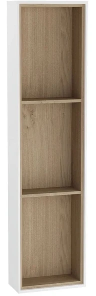 Vitra Voyage 2 Raflı Dikey Ünite, 30 cm, Dış Renk Mat Beyaz-İç Renk Doğal Meşe  62490