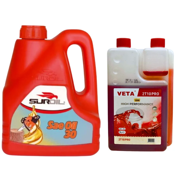 Veta 2T Ölçekli Yağ - Suroil 3Lt Zincir Yağ Seti ürün görseli