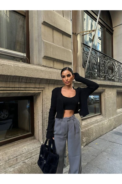 MY DEPO Kadın Triko Hırka Takım - Resim 3