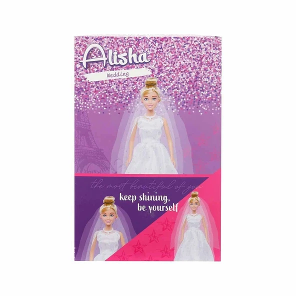 3381 SUN-RST-SIS-Gelinlikli Manken Bebek Alisha 29 cm - Resim 4