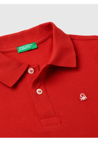 Erkek Çocuk Kırmızı Logolu Polo T-Shirt - 3
