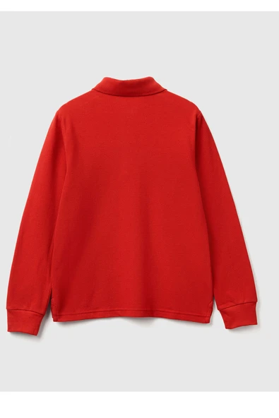 Erkek Çocuk Kırmızı Logolu Polo T-Shirt - 5