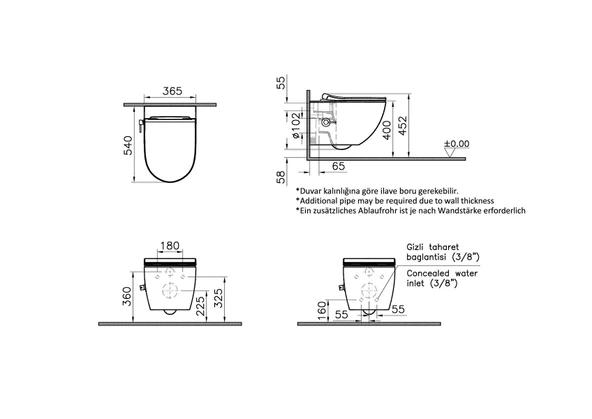 Vitra Sento Rim-ex AsmVitra a Klozet-Beyaz 7748B003-0101 - 2