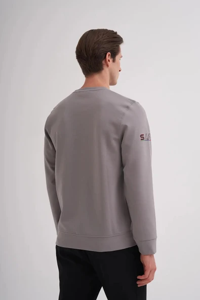 Cazador Regular Fit Scuba Kumaş Pamuk Karışımlı S-line Baskılı Sweatshirt-52380 - Resim 3