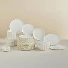 Karaca Fine Pearl Extra Shell 55 Parça 12 Kişilik Yemek Takımı Gold - Resim 2