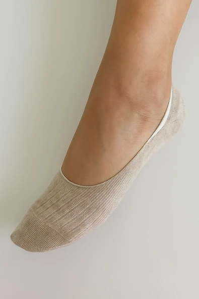 Plus Scorpion Kadın Babet Çorap 4’lü Karışık Renk – Pamuk & Polyester, Kaydırmaz Silikon - Resim 2