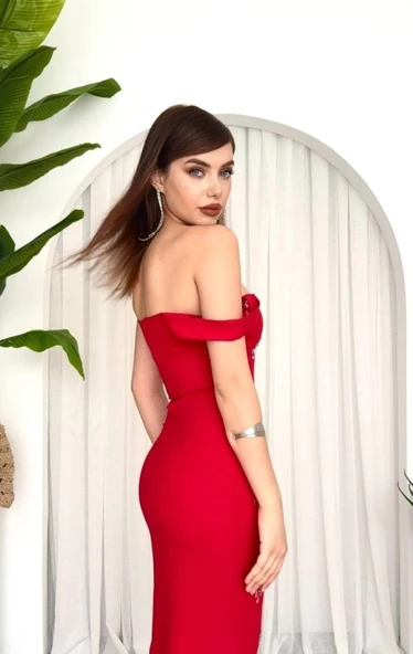 Ners Taş Detaylı Elbise - Resim 5