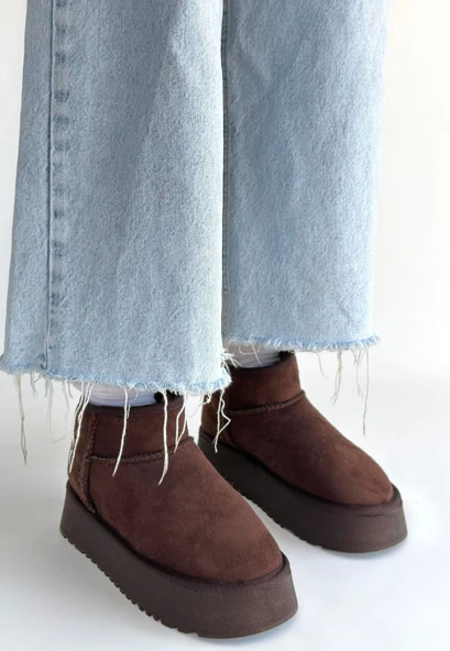 Linne Kahverengi Süet Bot - Resim 2