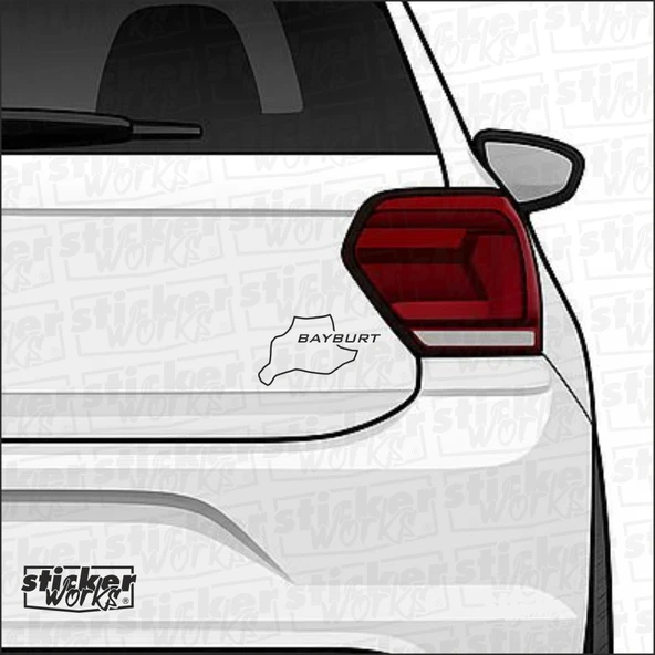 Bayburt İl Harita Sticker – Şehir Aşkını Yansıt! - 1