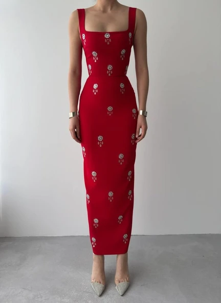 Ners Taş Detaylı Elbise - Resim 2