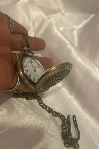 Kapaklı Cep Saati Köstekli Saat Dad - 4