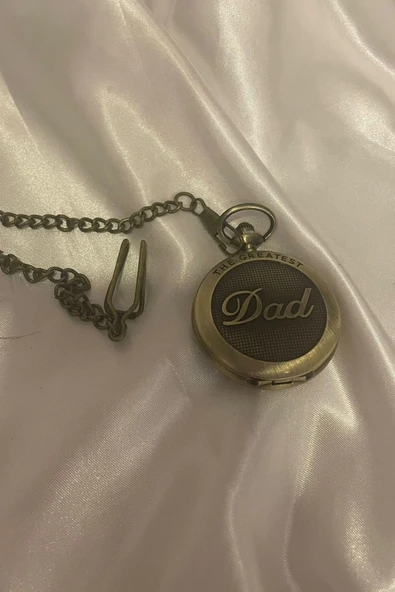 Kapaklı Cep Saati Köstekli Saat Dad - 2