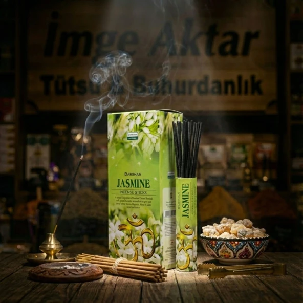 Darshan Yasemin (Jasmine) Çubuk Tütsü (20'li Paket) - Egzotik ve Çiçeksi ürün görseli 1