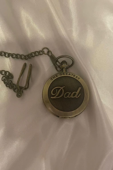 Kapaklı Cep Saati Köstekli Saat Dad - 3