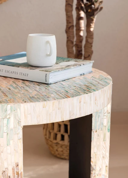 The Mia Sedef Tabure Yan Sehpa 66x48 cm TLC0119 - Resim 9