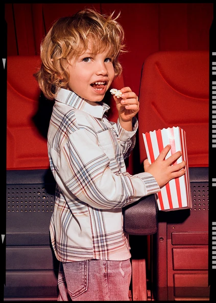 Erkek çocuk ekoseli gömlek - 2