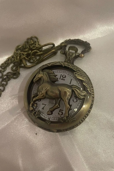 Saat Cep Saati Köstekli Saat At Atlar - Resim 2