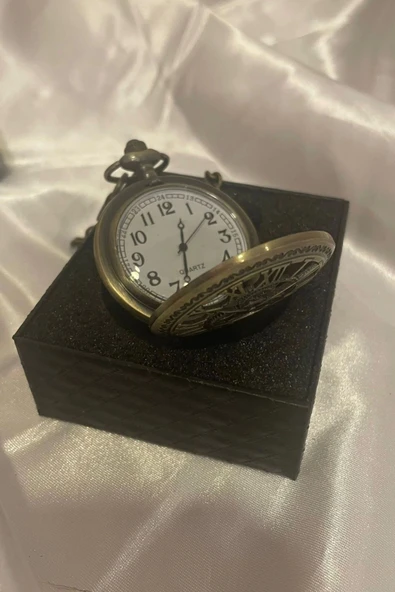 Saat Cep Saati Köstekli Saat Kapaklı - Resim 3