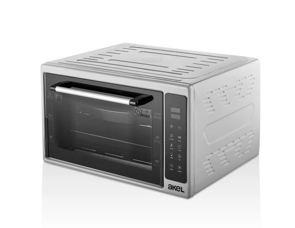 Akel Lambalı, Fanlı, Termostatlı, Tavuk Çevirmeli, Çift Tepsili 45 Litre Dijital Midi Fırın Af946e