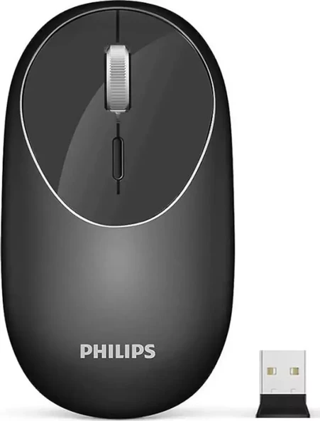 Philips Spk7364 Wireless Mouse Sessiz Siyah - Resim 2