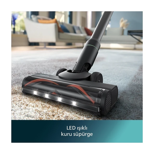 Philips XW7263/11 7000 Serisi AquaTrio Kablosuz Dikey Süpürge, Islak&Kuru Temizlik, Otomatik Temizleme ve Şarj İstasyonu, Kuru Süpürme Başlığı, - Resim 5