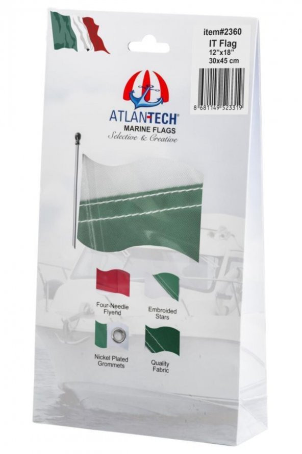 ATLANTECH İTALYA  BAYRAĞI 50X75 - 1