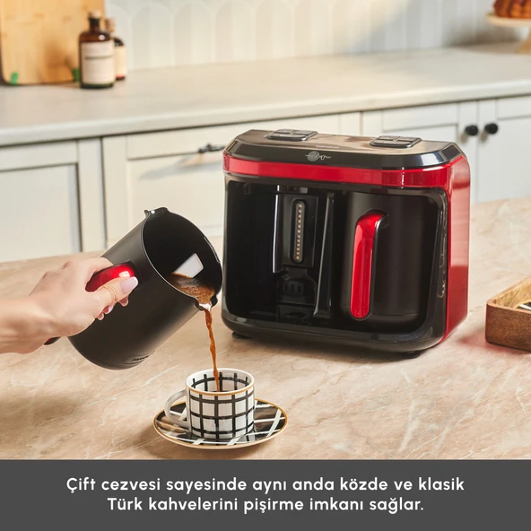 Karaca Hatır Hüp Düet Aroma İkili Türk Kahve Makinesi Imperial Red ürün görseli