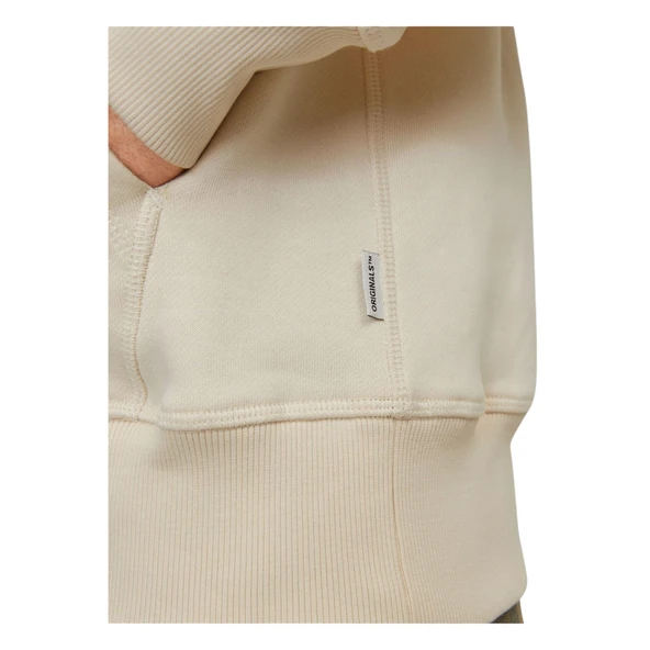 Erkek Kapüsonlu Gögüs Logo Baskili Sweatshirt - Resim 4