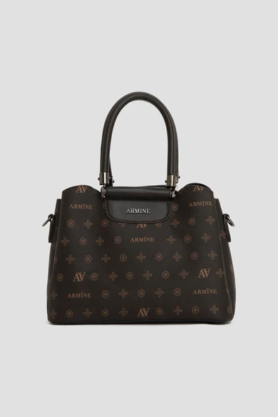 Bayan Baskılı Omuz Çanta - Kahverengi - 342 - Resim 2