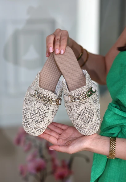 Emert Bej Örgülü Terlik - Resim 2