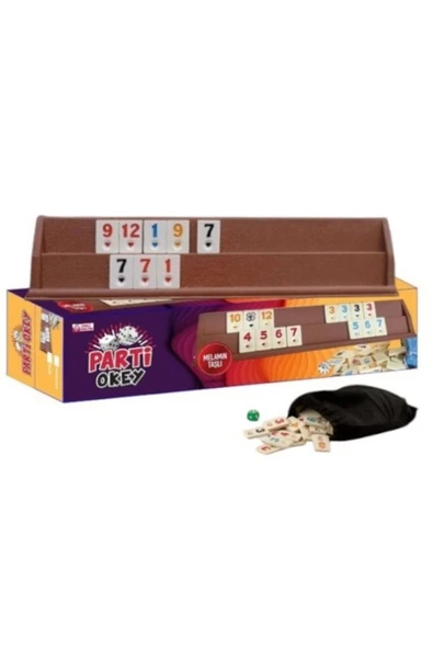 Büyük Boy Okey Takımı 42 Cm Plastik Istakalı Melamin Taşlı Parti Hobi Oyun Seti - 5