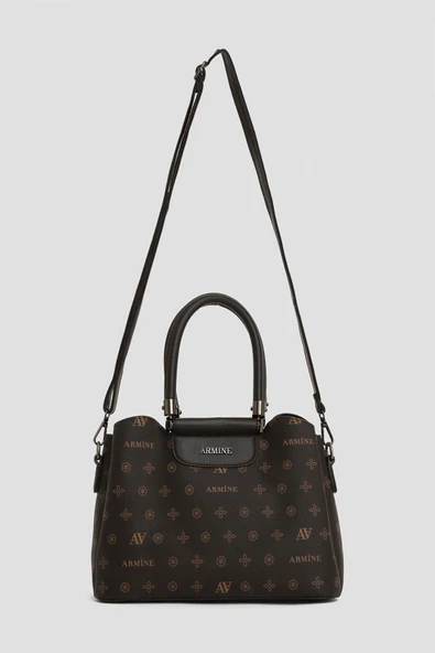 Bayan Baskılı Omuz Çanta - Kahverengi - 342 ürün görseli 1