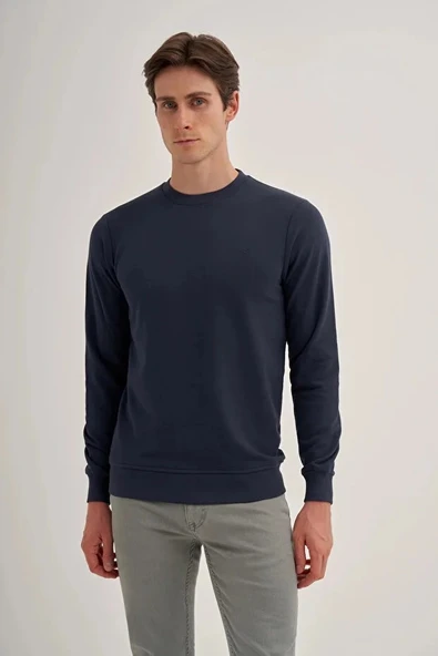 Cazador Slim Fit Mevsimlik 3 İplik Pamuk Karışımlı Sweatshirt-56100 - Resim 2