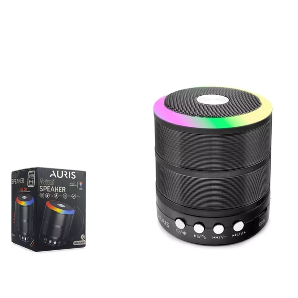 Auris Kln190 Bluetooth Speaker Mini Işıklı Bt5.1 500Mah 65 70Mm - Resim 2