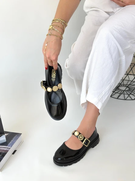 Okira Siyah Rugan Oxford Ayakkabı ürün görseli