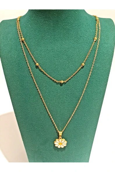 Monalisa Home Renkli Gold Renk Lüks Figürlü Gösterişli  Kolye ürün görseli 1