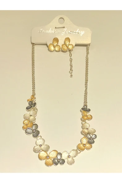 Monalisa Home Renkli  Lüks Figürlü Gösterişli Küpe Ve Kolye Takım ürün görseli 1