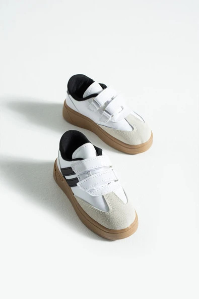 Albishoes Unisex Erkek - Kız - Çocuk Bebek Işıklı Cırtlı Okul Ayakkabısı Sneaker Çocuk Spor Ayakkabı - 4