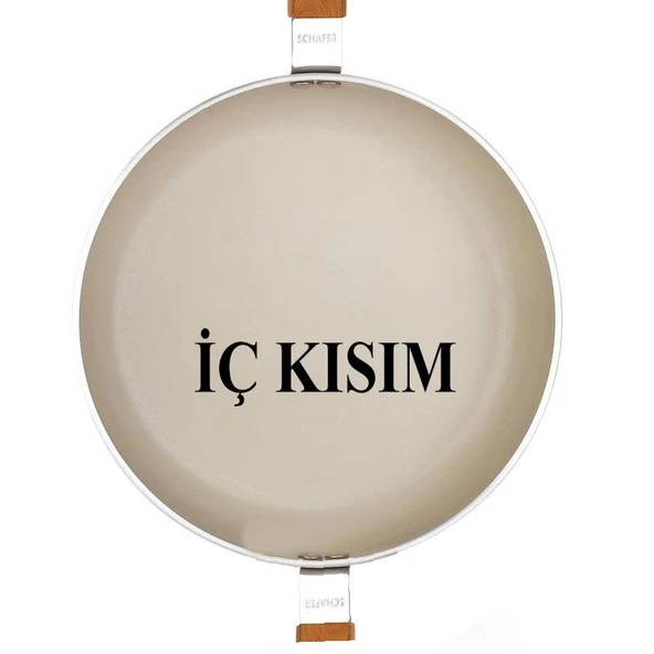 Schafer Ceramoni Seramik Tava 24 Cm – Krem - 4