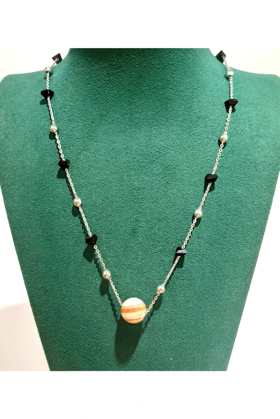 Monalisa Home Renkli  Lüks Figürlü Gösterişli Taş Kolye ürün görseli 1