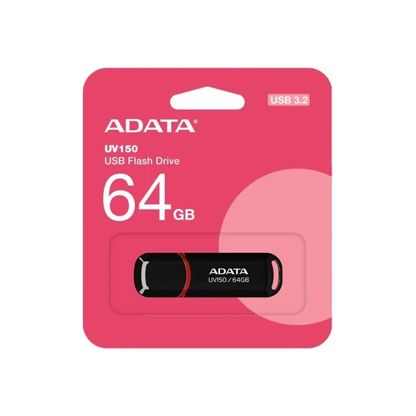 Adata UV150/64GB Flash Bellek 64Gb Usb3.2 Gen1 Siyah ürün görseli