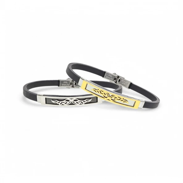 Melek Kanadı Desenli Çelik Bileklik 3183SCB003 ürün görseli 1