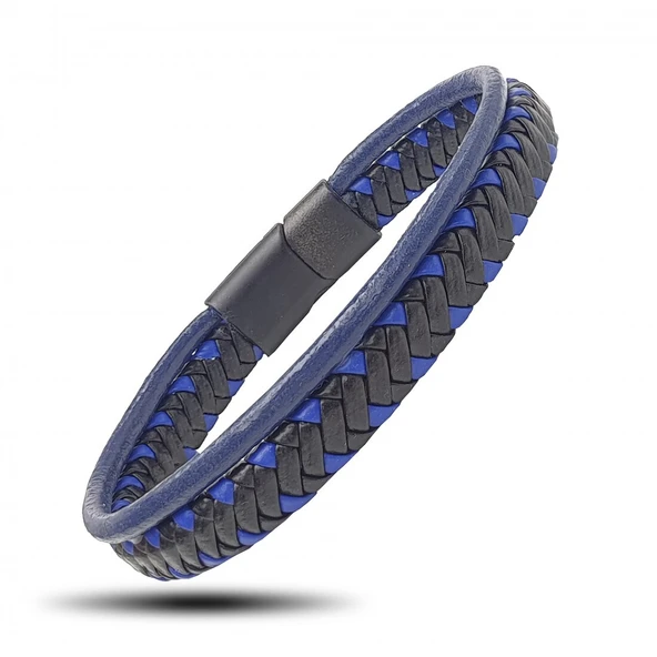 Mavi Renk Çoklu Deri Bileklik 31833B5D2 ürün görseli 1